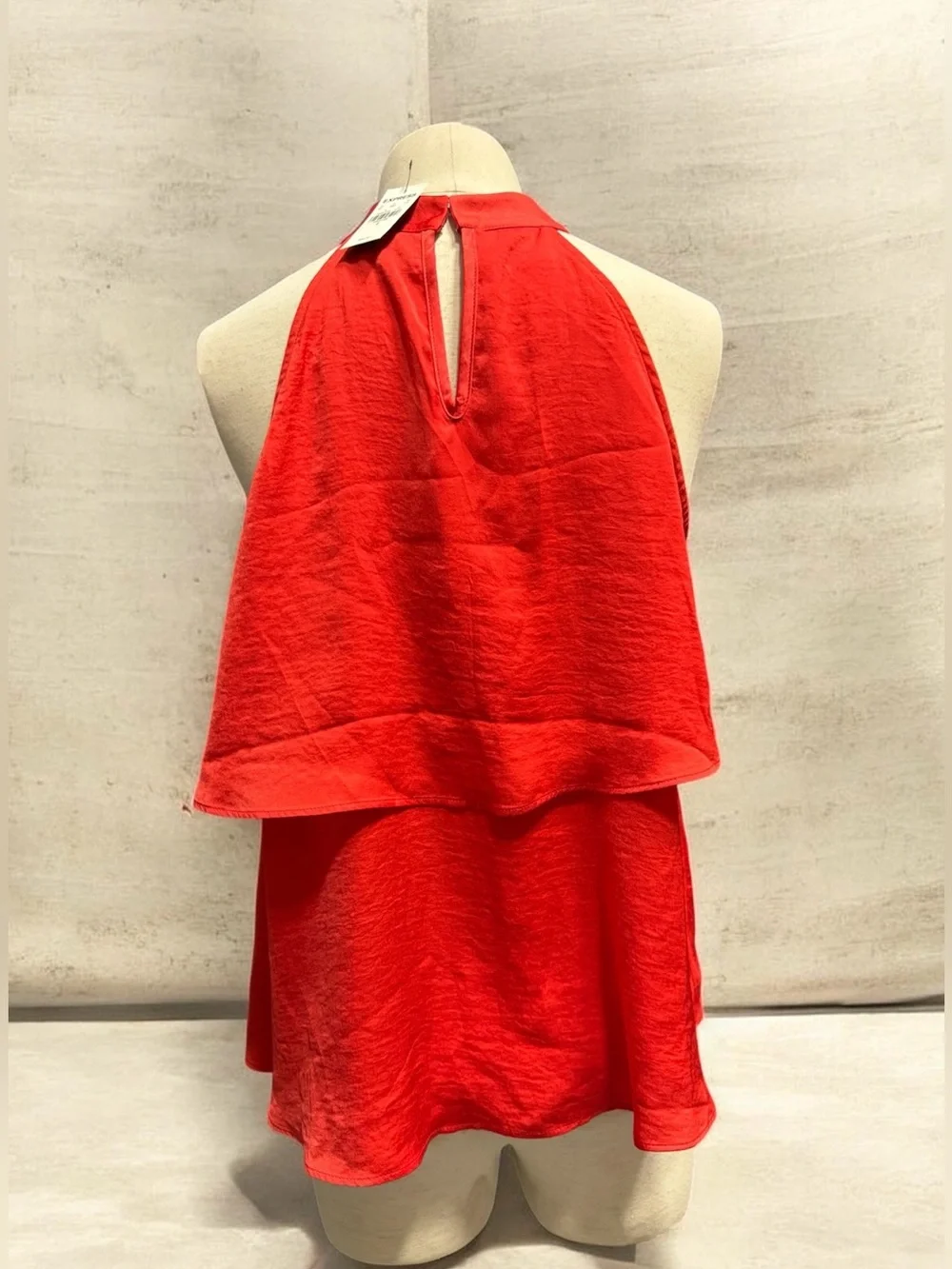 Express Red Ruffle Halter Top - Picture 2 of 2